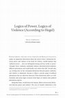 Research paper thumbnail of "Logics of Power, Logics of Violence (According to Hegel)"