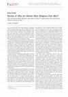 Research paper thumbnail of Review of Why are Women More Religious than Men?