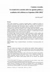 Research paper thumbnail of Caminos cruzados. Un estado de la cuestión sobre las agendas política y académica de la defensa en Argentina (1983-2003)