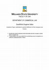 Research paper thumbnail of A critical analysis on how and why Separate Juristic personality and Limited Liability have led to the overwhelming success of Companies and as a result have become a foundation of Mordern Company Law.