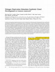 Research paper thumbnail of Nitrogen Deprivation Stimulates Symbiotic Gland Development in Gunnera manicata 1