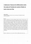 Research paper thumbnail of L’adolescence à l’épreuve de la différenciation sociale : Une analyse de l’évolution des manières d’habiter de jeunes ruraux avec l’âge