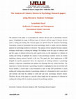 Research paper thumbnail of The Analysis of Cohesive Devices in Psychology Research papers using Discourse Analysis Technique