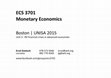 Research paper thumbnail of Monetary Economics (ECS3701) (09) Financial crises in the advanced economies