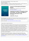 Research paper thumbnail of Assessing the Impact of European Union Citizenship: The Status and Rights of Romanian Nationals in Italy (Journal of Contemporary European Studies)