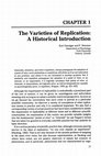 Research paper thumbnail of The Varieties of Replication:  A Historical Introduction (1994)