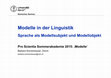 Research paper thumbnail of Sprache als Modellsubjekt und Modellobjekt