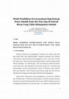 Research paper thumbnail of Model Pendidikan Kewirausahaan bagi remaja putus sekolah pada SMP di daerah Berau yang tidak melanjutkan sekolah