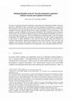 Research paper thumbnail of Defining Disability in the EU Non-Discrimination Legislation: Judicial Activism and Legislative Restraints