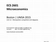 Research paper thumbnail of Microeconomics (ECS2601) 12 – Monopolistic competition and oligopoly (Ch 12)