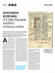 Research paper thumbnail of C. P. Falcão, "Manuscritos iluminados. A União Europeia também começou assim", in "Jornal I", 23/09/2013