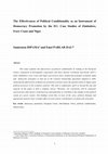 Research paper thumbnail of The Effectiveness of Political Conditionality as an Instrument of Democracy Promotion by the EU: Case Studies of Zimbabwe, Ivory Coast and Niger, Perceptions: Journal of International Affairs, Winter 2015.( published in 2016)