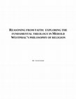 Research paper thumbnail of Reasoning From Faith: Exploring the Fundamental Theology in Merold Westphal's Philosophy of Religion