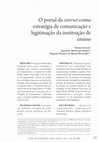 Research paper thumbnail of O portal da internet como estratégia de comunicação e legitimação da instituição de ensino