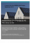 Research paper thumbnail of Photovoltaic (PV) Uptake in NZ: The story so far