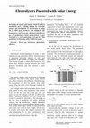 Research paper thumbnail of Electrolysers Powered with Solar Energy