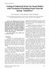 Research paper thumbnail of Getting of Industrial Water for Steam Boilers with Treatment of Drinking Water from the Spring "Studencica".