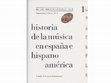 Research paper thumbnail of HISTORIA DE LA MÚSICA EN ESPAÑA E HISPANOAMÉRICA 1. DE LOS ORÍGENES HASTA c. 1470