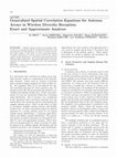 Research paper thumbnail of Generalized Spatial Correlation Equations for Antenna Arrays in Wireless Diversity Reception: Exact and Approximate Analyses