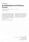 Research paper thumbnail of Einbildungskraft und Erfahrung bei Kant (=Kantstudien-Ergänzungshefte 155). Berlin – New York: de Gruyter 2007 - Flyer