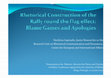 Research paper thumbnail of Aspriadis N.  (2013) “Rhetorical Construction of the Rally-Around the Flag Effect: Blame Games and Apologies” Paper presented at the “Rhetoric, Βetween the Theory and Practice of Politics” Conference organized by the University of Minho (Braga, Portugal, 21-23 June)