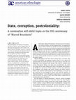 Research paper thumbnail of State, Corruption, Postcoloniality