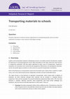 Research paper thumbnail of Transporting materials to schools