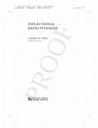 Research paper thumbnail of Inflectional Defectiveness [table of contents]