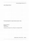 Research paper thumbnail of Promoting integration for migrant domestic workers in Italy