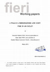 Research paper thumbnail of L’Italia e l’immigrazione low cost: fine di un ciclo?