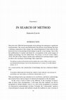 Research paper thumbnail of In search of method. In A. Brock, J. Louw and W. Van Hoorn (Eds.). Rediscovering the history of psychology