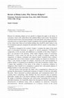 Research paper thumbnail of Why Tolerate Religion? by Brian Leiter, Princeton: Princeton University Press, 2013, ISBN 978-0-691- 15361-2 Hb, 334 pp