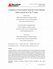 Research paper thumbnail of Evaluation of Oxon English Textbook Used in Pakistan Public Schools for 6th & 7th Grade