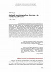 Research paper thumbnail of Autobiographical animal: Derrida and writing (of) the autos [Animale autobiografico. Derrida e la scrittura dell’autos], “Lo sguardo”, 11, 2013 (I), pp. 229-298.