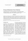 Research paper thumbnail of Drying and rehydration of Oyster mushroom