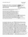 Research paper thumbnail of Evidence for direct amelogenin-target cell interactions using dynamic force spectroscopy