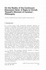 Research paper thumbnail of On the Reality of the Continuum Discussion Note: A Reply to Ormell, ‘Russell's Moment of Candour’, Philosophy