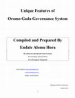 Research paper thumbnail of Unique Features of  Oromo Gada Governance System