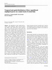 Research paper thumbnail of Temporal and spatial distribution of three supralittoral amphipod species on a sandy beach of central Italy