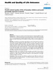 Research paper thumbnail of Health-related quality of life of Canadian children and youth prenatally exposed to alcohol