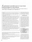 Research paper thumbnail of A randomized controlled trial of a 3-year home exercise program in cystic fibrosis