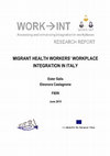 Research paper thumbnail of Migrant Health Workers’ Workplace Integration in Italy