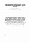 Research paper thumbnail of Rodrigo Jiménez de Rada. ''De Rebus Hispaniae''. La Conquista de Toledo por parte de Alfonso VI.