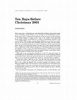 Research paper thumbnail of Ten Days Before Christmas 2001. Journal of Religion and Health 41(1):23-26 · January 2002