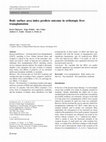 Research paper thumbnail of Body surface area index predicts outcome in orthotopic liver transplantation