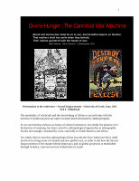 Research paper thumbnail of Divine Hunger - The Cannibal War Machine