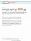 Research paper thumbnail of Gene therapy restores vision in rd1 mice after removal of a confounding mutation in Gpr179