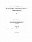 Research paper thumbnail of "Obscure Roots, Solid Foundations: A Comparative Study on the Architectural Patronage of Ottoman Court Eunuchs" (Koç University, MA thesis, 2009)