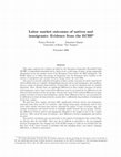 Research paper thumbnail of Labor market outcomes of natives and immigrants: Evidence from the ECHP