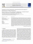 Research paper thumbnail of Evaluation of chrono-amperometric signal detection for the analysis of genotoxicity by a whole cell biosensor